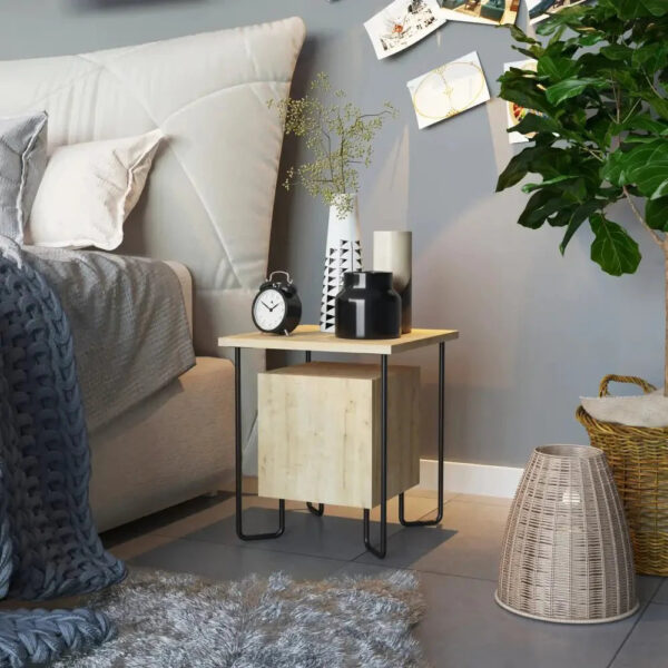 Acres Modern Bedside Table 40cm Width Bedroom Furniture