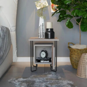 Acres Modern Bedside Table 40cm Width Bedroom Furniture