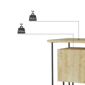 Acres Modern Bedside Table 40cm Width Bedroom Furniture