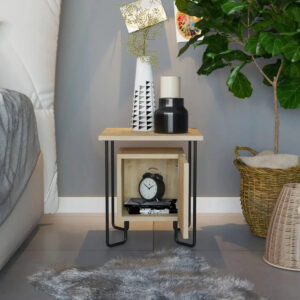 Acres Modern Bedside Table 40cm Width Bedroom Furniture